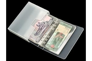 Ettonsun Porta banconote da 100 tasche ispessite, per collezionisti, carta, soldi, valute, album, libri, banconote, francobolli, accessori da collezione, piccole dimensioni per viaggi