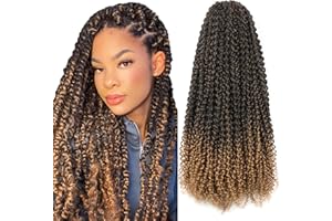 TAOYEMY Passion Twist Hair 6 Packs Water Wave Crochet Hair Butterfly Locs Crochet Hair Bohemian Hair Pre Looped Crochet Hair Extension for Women (22 inch, T27#)