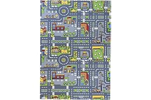 BODESHIS Car Mat for Children, Soft Crystal Velvet Car Play Mats for Kids, 40cm x 60cm Indoor Play and Educational Activities, Durable Car Rug Play Mat for Toddlers Age 1-5