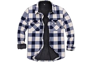 Veste-chemise en flanelle à carreaux doublée en sherpa chaud pour homme - entièrement doublée en polaire sherpa
