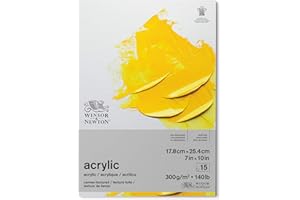 Winsor & Newton Acrilico Blocco 300 g - 17.8 x 25.4 cm - 15 Fogli