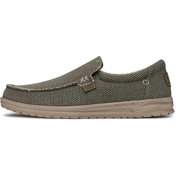 Scarpe Hey Dude Wally Youth - Mocassini In Cotone Camoscio Verde Per Bambini - Foto 10