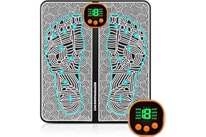 GLEISA EMS Fußmassagegerät, Elektrisches Fußmassagegerät mit 8 Modi & 19 Intensitäten, J6 Fördert die Durchblutung und lindert Muskelschmerzen, Tragbar und Wiederaufladbar, für den täglichen Einsatz