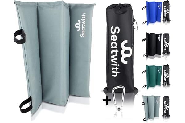 Vikbar Iso sittdyna utomhus sittmatta (35 x 35 cm) med bärväska + karbinhake för idial fastsättning på ryggsäcken maximalt skydd mot kyla, fukt, smuts