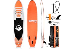 SereneLife Nadmuchiwana deska SUP dla dorosłych i młodzieży, akcesoria do paddleboardingu, grubość 15,25 cm, antypoślizgowa talia, szeroka postawa, kontrola surfingu