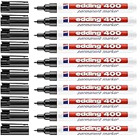 Edding Permanentmarker schwarz 400-01 (1 mm, schwarz, 10 Stifte)