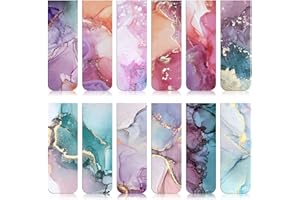 SONEER 12pcs Magnetic Bookmarks, Magnet Book Marker, Book Mark Assorted Magnetic Page Clips for Men Women Book Lovers Stationery Book Reading, (S-CXSQ-P12)