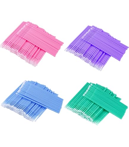100 Pezzi 10 Cm 3,9 "micro Pennello Monouso Estensione Trucco Bastone - Foto 6