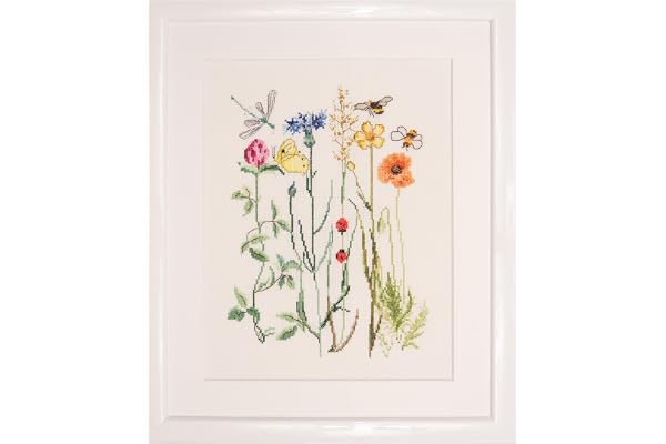 Thea Gouverneur - Kit de point de croix compté - Fleurs sauvages - Aida - 16 Compter - Pour adultes - 577A