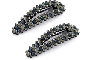 Colours & Beauty Hair Clip Femme Chic | Barrettes à Cheveux Strass | Pinces à Cheveux élégantes pour Femmes | épingles Bijoux | Snap Barrettes à Cheveux pour Femmes | Barrette Clic Clac à Cheveux