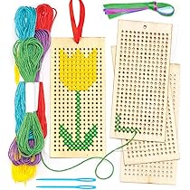 Baker Ross Kit Tessitura Cupcake (confezione da 6)- Articoli creativi di arte e artigianato per i bambini da realizzare e decorare
