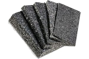 MY PLAST Lot de 50 patins de terrasse 100 x 50 mm x 3 mm 6 mm 8 mm 10 mm 20 mm | Supports en granulés de caoutchouc | Sélectionnez l'épaisseur et la quantité au choix (6 mm I 50 pièces)