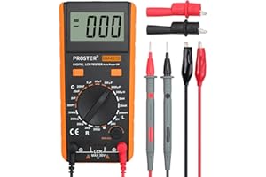 PROSTER Miernik LCR, cyfrowy tester rezystancji indukcyjności pojemności z baterią, torba z klipsem krokodylkowym, LCR, tester pomiarowy