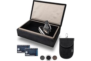 Ananta Faraday Box for Car Keys – Military-Grade RFID Blocking Key Box with Secure Magnetic Close, RFID Blocking Cards & Faraday Pouch (Black)