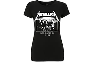 TEE SHACK Ladies Metallica Master of Puppets Live Tour offiziell Frauen T-Shirt Damen