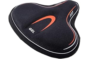YBEKI Housse de Selle Gel Professionnelle 2cm - Coussin Ergonomique avec Gel Médical & Mousse Mémoire Oeko-TEX | Compatible Peloton/Schwinn 8.5-10" | Réduction de Pression 72% & Design Anti-Dérapage