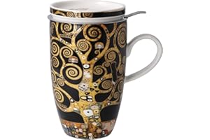 Goebel Porcelana Gustav Klimt Filiżanka do herbaty z pokrywką i sitkiem 450 ml der Lebsbaum