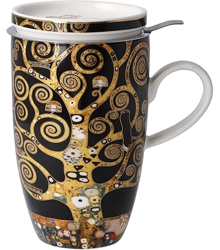 Mug Goebel Yin Yang Lotus - Tasse à Café En New Bone China Noir Et Blanc