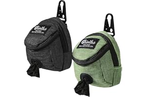 Nlmayt Dog Poop Bags Dispenser, 2 Pcs Dog Waste Bag Holder for Leash, Portable Waterproof Dog Treat Training Pouch for Outdoor Running Walking Hiking Travel