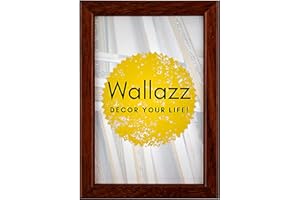 Wallazz Cornice Portafoto in Legno Pregiato - Made in Italy - Vetro Sintetico Infrangibile Crilex - Disponibile in Diverse Varianti - Design Italiano e Qualità Artigianale, 30x40cm Noce