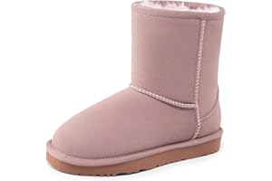 DREAM PAIRS Kids FuzzyClassic Stivale a metà Polpaccio per Bambini Antiscivolo Caldo Stivali da Invernali per Ragazzi