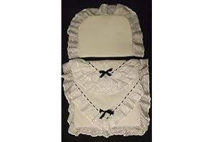 BABY REX Coach Built PRAM Bedding Set for Silver Cross Dolls Oberon Chatsworth Navy Blossom