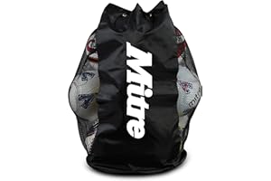 Mitre Mesh Football Bag | Holds 12 Balls | Adjustable Straps | Ventilated Panels