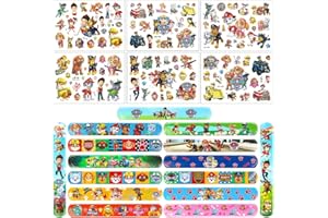 Siphus Regalos para Fiestas Cumpleaños Niño, Pulsera Slap Patrulla Perros (15Pcs) y Pegatinas de Tatuajes Infantiles (6Pcs) como Juguetes, Favores de Fiesta para Niños y Niñas