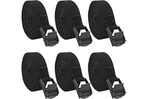 PLAGUFAS 6Pcs Tie Down Straps, 5m*25mm Heavy Duty Tension Belts, Adjustable Lashing Straps Ratchet 250kg(550lbs), Luggage with Buckle for Motorcycles Trucks Cargo Vans Trailer
