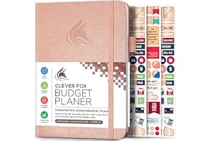‎CLEVER FOX Clever Fox Budget Planner - Ausgaben Tracker Botizbuch. Monatliches Budgetierungsjournal, Finanzplaner und Rechnungsbuch zur Kontrolle Ihres Geldes, A5 - Roségold (Deutsch)