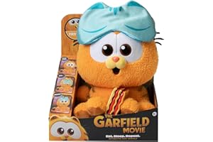 Animagic - Baby Garfield - Mascota Interactiva - para Niños y Niñas Desde 3 Años - Peluche Suave de Garfield - Dale de Comer y ponle a Dormir - Experiencia Sensorial