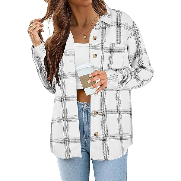 Sawmew Overhemdjasje Dames Geruite Blouse Jas Met Lange Mouwen Winterjas Overhemdblouse Overgangsjasje Jas (Color : Green B, Size : XL