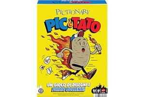 Mattel Games - Pictionary PIC-Tato, Gioco della Patata bollente con indizi in Italiano, pennarelli cancellabili e lavagne​​​​, Parla e riproduce Musica, Giocattolo per Bambini, 8+ Anni, JHC61