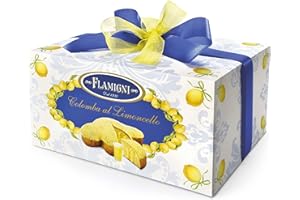 ‎FLAMIGNI FLAMIGNI Oster Colomba Gefüllt mit Limoncello Pudding 950 g, Handwerklichem Dessert, Weichem und Zartem Teig, Bedeckt mit Weißer Schokolade, ohne Süßigkeiten und Mandeln, Made in Italy