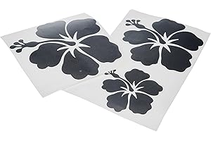 kdosublim autocollants 3 Fleurs d'Hibiscus Noires