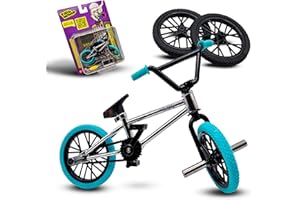 TAIL WHIP Finger Bike BMX, BMX-Fingerfahrrad aus Metalllegierung für schwindelerregende Tricks, Mini Fahrrad Spielzeug mit original Zubehör, Fördert Handmotorik (Glossy Chrome)