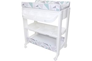 Mychild 18-01-004 Mychild Peachy Unité de Changement avec Voiture de Bain Geo Diamond Gris