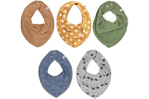 PIPPI MADE WITH LOVE Pippi Halstuch 5er Pack Baby Dreieckstücher Halstücher SPARPACK (Boys Stars)