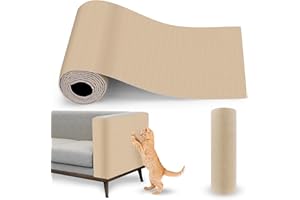 Lanswood Cat Scratching Mat 40×200cm, Cat Scratch Mat, Scratch Pad for Cats, Sofa Cat Scratch Protector, Cat Ccratching Board, Cat Wall Scratcher, Scratch Matt for Cats (Khaki)