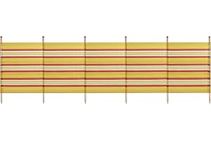 YELLO WBL Striped Outdoor Wind Spinner, Weather Resistant, PVC, Beige