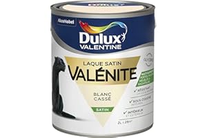 Dulux Valentine Peinture Laque Valénite Glycéro multisupport intérieur-extérieur – Grande résistance pour boiseries et ferronneries - aspect Satin Blanc Cassé 2 L 5211460