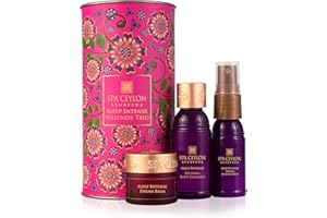 ‎SPA CEYLON SPA CEYLON Sleep Intense Wellness Trio Set with Shower Gel, Body Cream & Balm, Soothing Gift Set for Deep Sleep & Evening Routine, Vegan & Ayurvedic Inspired