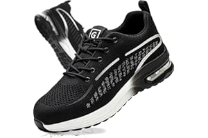 YEKOYIOO Safety Shoes Work Shoes Men Women Lightweight Steel Cap Shoes Work Safety Shoes Sporty Breathable Unisex 38-46 EU