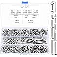 M4 Bolts and Nuts Set, 360 Pcs Hex Socket Head Cap Screws Nuts and Bolts Assorted Set, Round Head Pan Head Machine Screws Assortment Kit, Thread Fastener Hex Bolts and Nuts (M4)