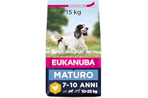 Eukanuba Alimento Secco Per Cani Maturi Di Taglia Media, Ricco Di Pollo Fresco 15
