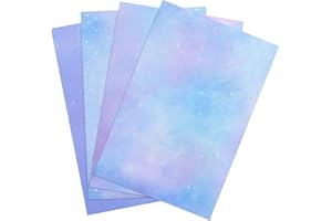 Pllieay 4 Pieces Printed Aida Cloth 14 Count Cross Stitch Fabric, Embroidery Cloth, Starry Sky Printed Patterns, 12 by 18 Inch
