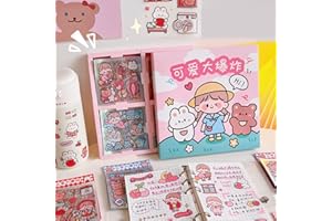 ZARADU 100 Feuilles Stickers Kawaii,D'autocollants Mignons,Autocollants Kawaii Stickers Dessin Animé,Autocollants de Dessin Animé Fille,Pour décorer Agendas,Blocs Notes,Albums Photo,Cahier Kawaii