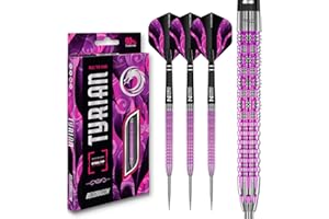 RED DRAGON Darts – Tyrian Serie - 90% Tungsteno Professionale Set di Freccette con voli e aste per Freccette - Disponibile in Punta Morbida 20g barile / 22g Peso Pieno e Punta in Acciaio 22g & 24g