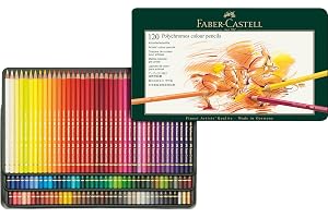 FABER-CASTELL - Polychromos-färgpennset, 120 färger, metallfodral
