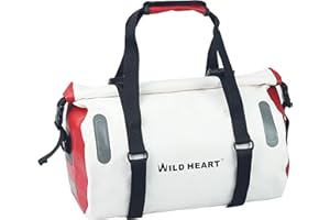 WILD HEART Sac à Dos étanche de 18 L pour vélo avec Coutures soudées, Sac à Dos Professionnel, Accessoires de Cyclisme (Blanc)